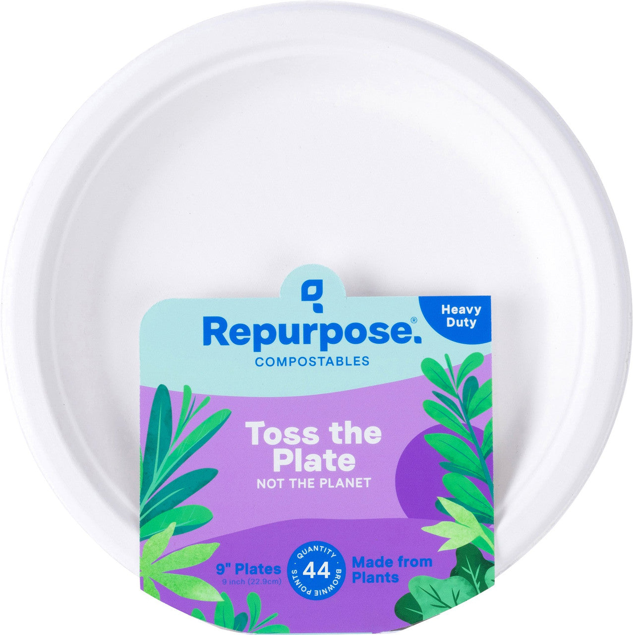 RPURP PLATES COMPST 9 IN ( 6 X 44 CT )